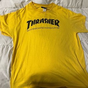 Bright yellow thrasher tee
